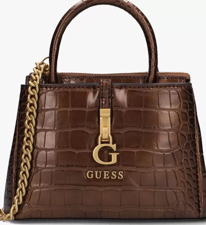 Dames GUESS Schoudertassen^Bronzen Schoudertas James Mini Satchel