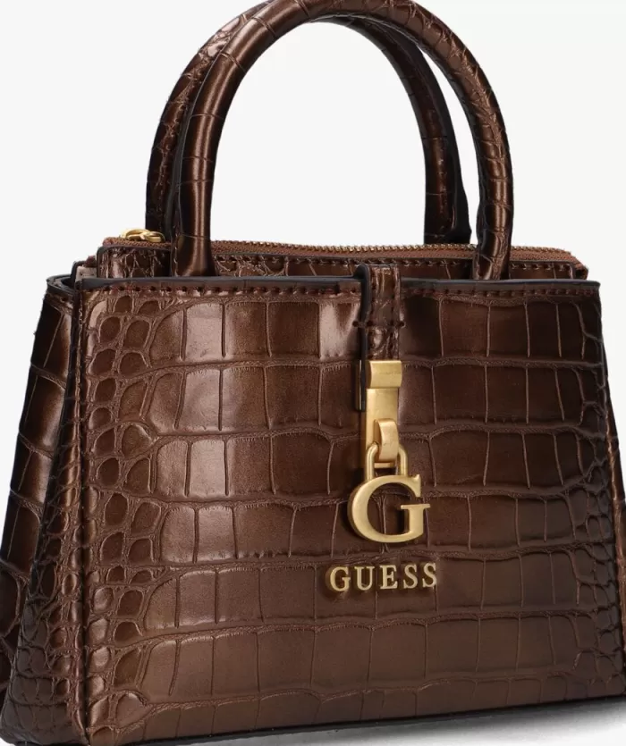 Dames GUESS Schoudertassen^Bronzen Schoudertas James Mini Satchel