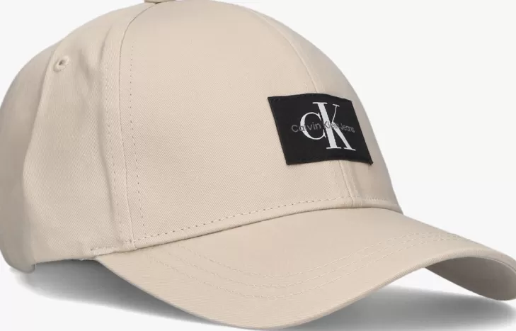 Hot CALVIN KLEIN Pet Mono Logo Patch Cap Beige