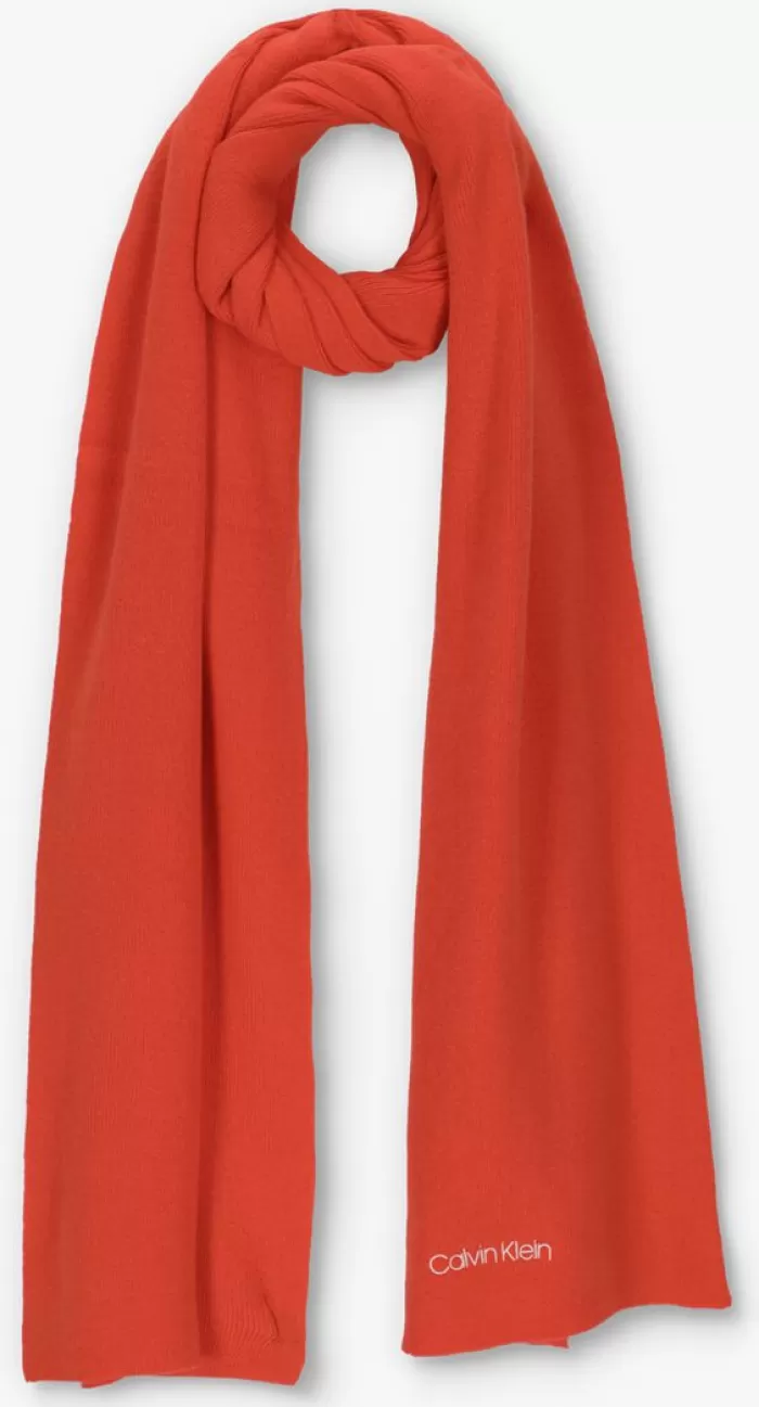 Dames CALVIN KLEIN Sjaals^ Sjaal Essential Knit Scarf 30X180