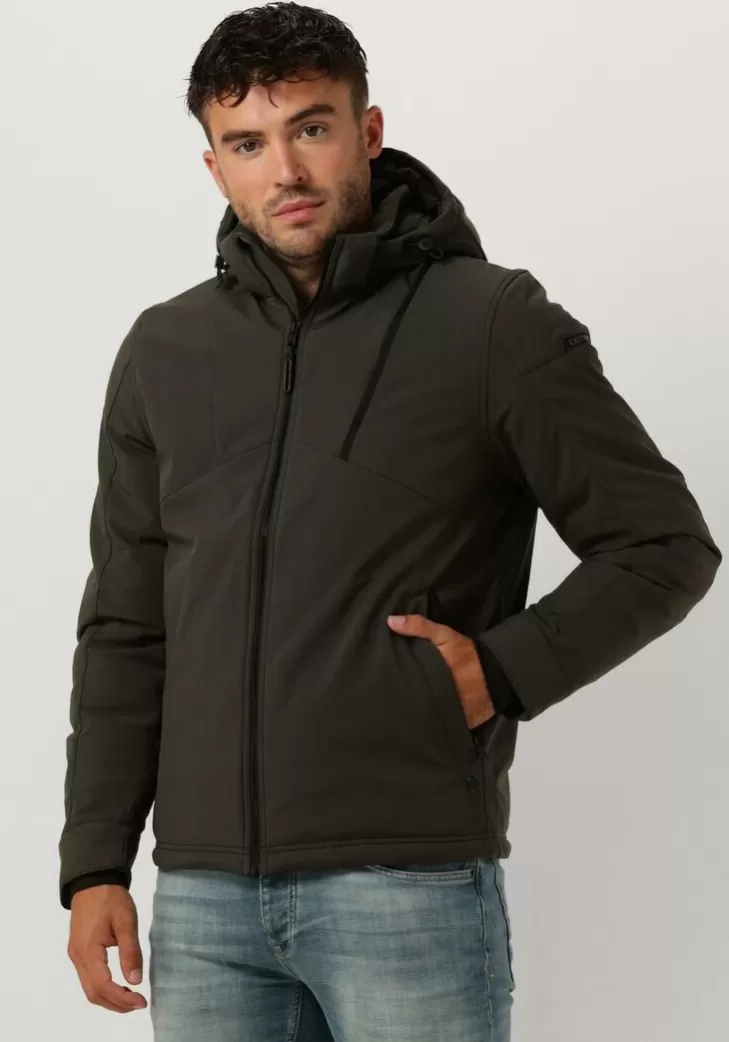 Cheap CAST IRON Hooded Jacket Softshell Superbolt Beige