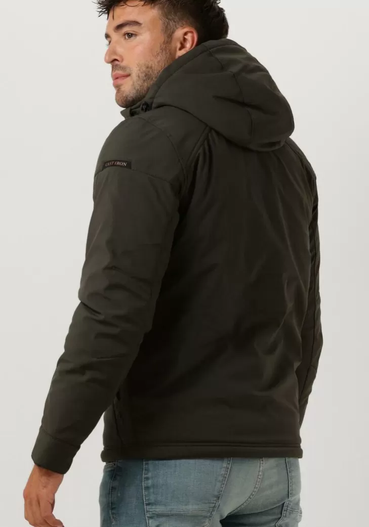 Cheap CAST IRON Hooded Jacket Softshell Superbolt Beige