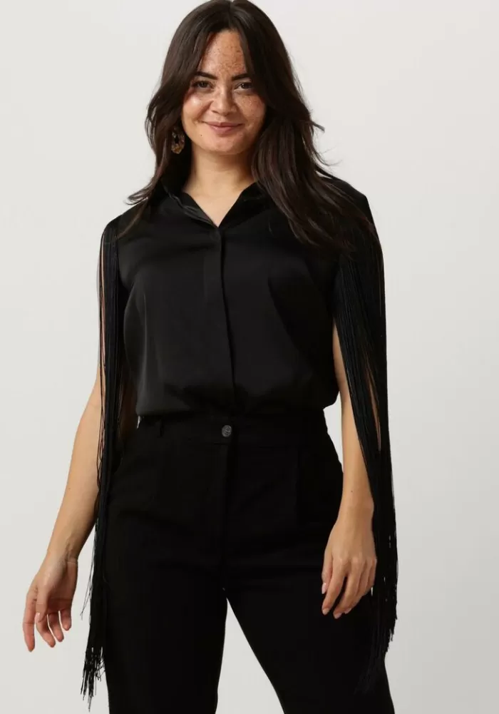 Dames ACCESS Blouses^E Blouse Shirt With Fringed Sleeves