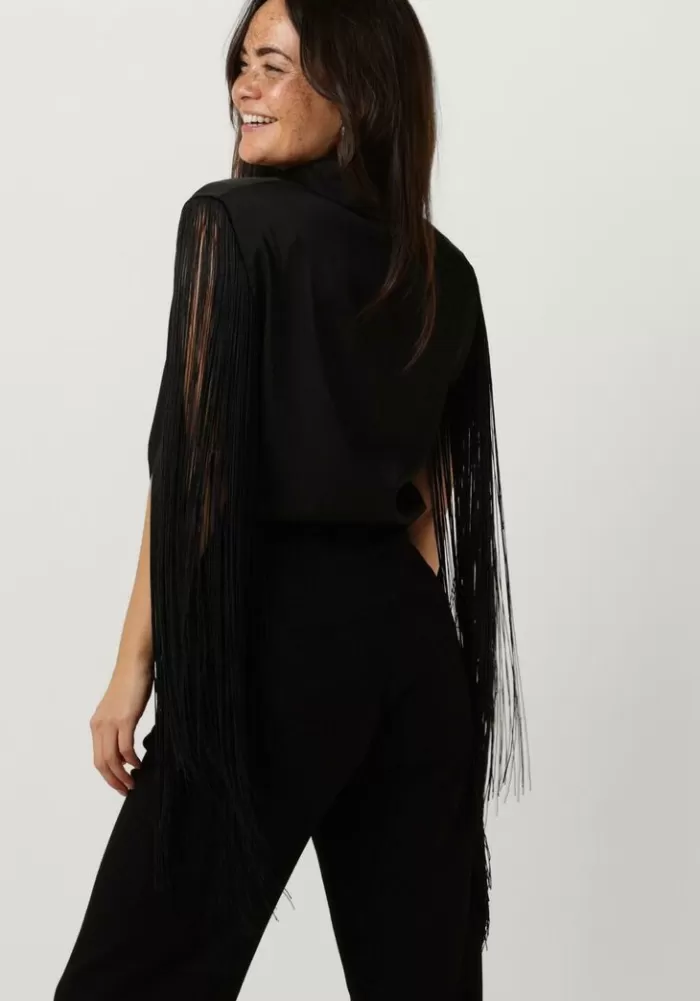 Dames ACCESS Blouses^E Blouse Shirt With Fringed Sleeves