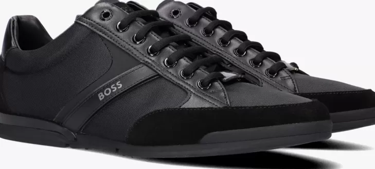 Sale BOSS E Lage Sneakers Saturn Lowp Zwart