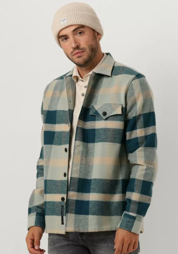 Shop BUTCHER OF BLUE E Overshirt Marvin Check Overshirt Groen