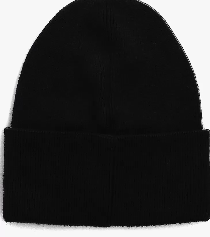 Store CALVIN KLEIN E Muts Fine Cotton Rib Beanie Zwart