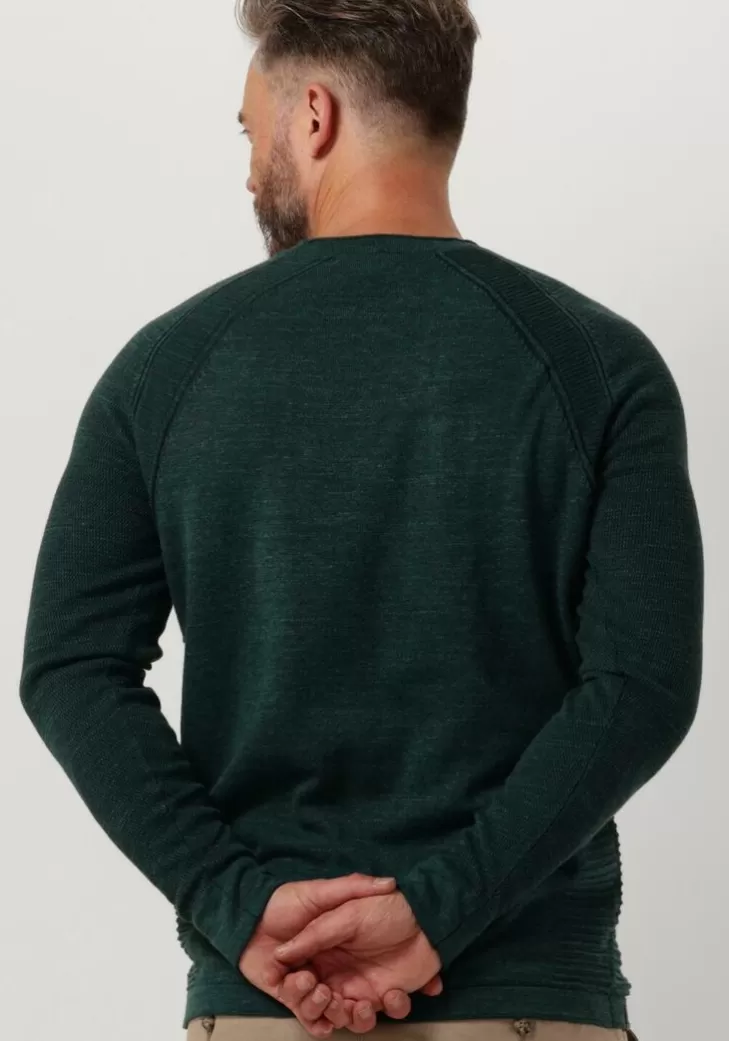 New CAST IRON E Trui Crewneck Cotton Heather Plated Crewneck Groen