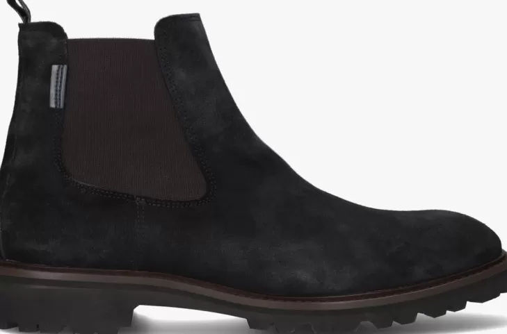 Outlet FLORIS VAN BOMMEL E Chelsea Boots Sfm-60018 Zwart