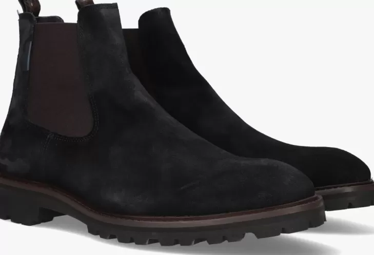 Outlet FLORIS VAN BOMMEL E Chelsea Boots Sfm-60018 Zwart