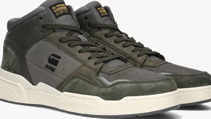 Cheap G-STAR RAW E Hoge Sneaker Attacc Mid Lay Groen