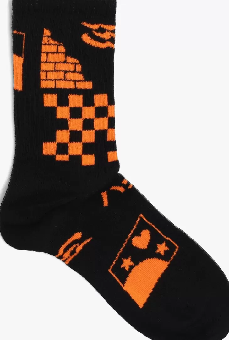 Clearance HAPPY SOCKS E Sokken Beyond 3/4 Crew Zwart