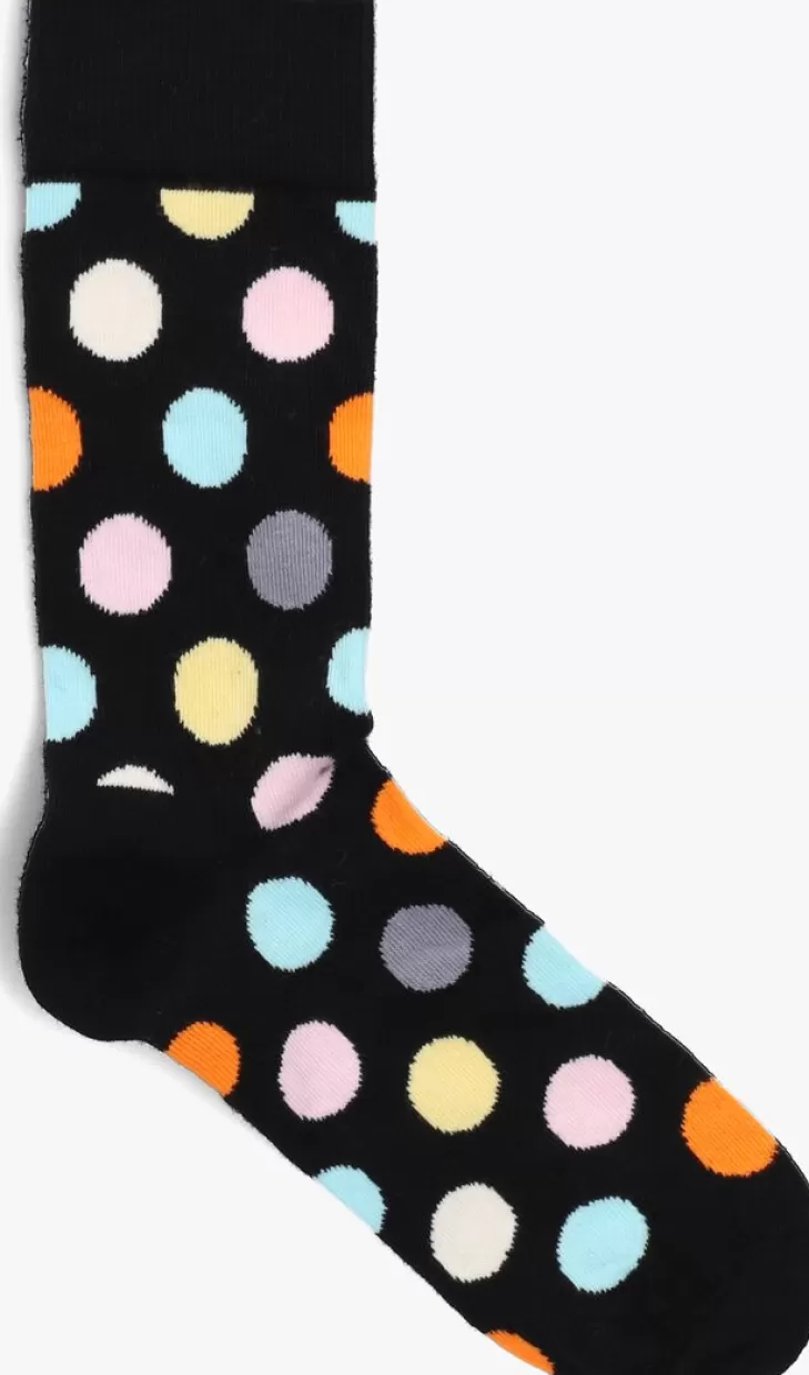 Hot HAPPY SOCKS E Sokken Big Dot Zwart