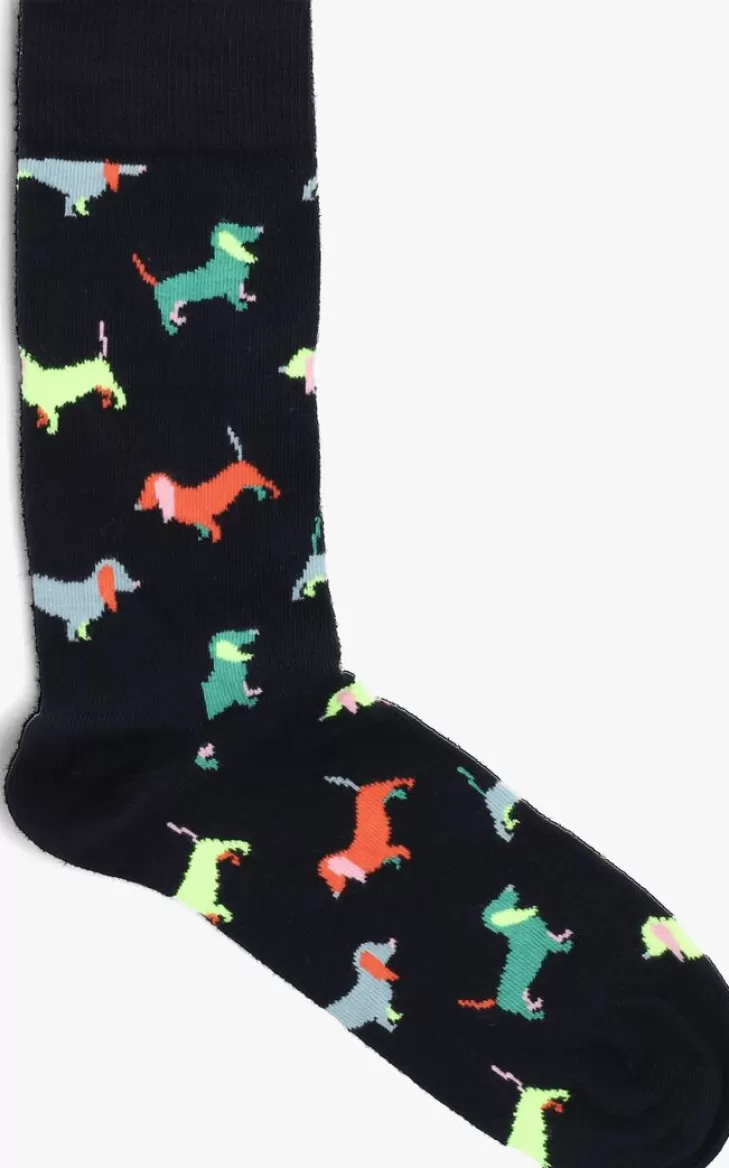 Sale HAPPY SOCKS E Sokken Puppy Love Zwart