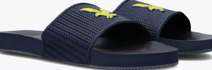 Cheap LYLE & SCOTT E Badslippers Easy Slide Blauw