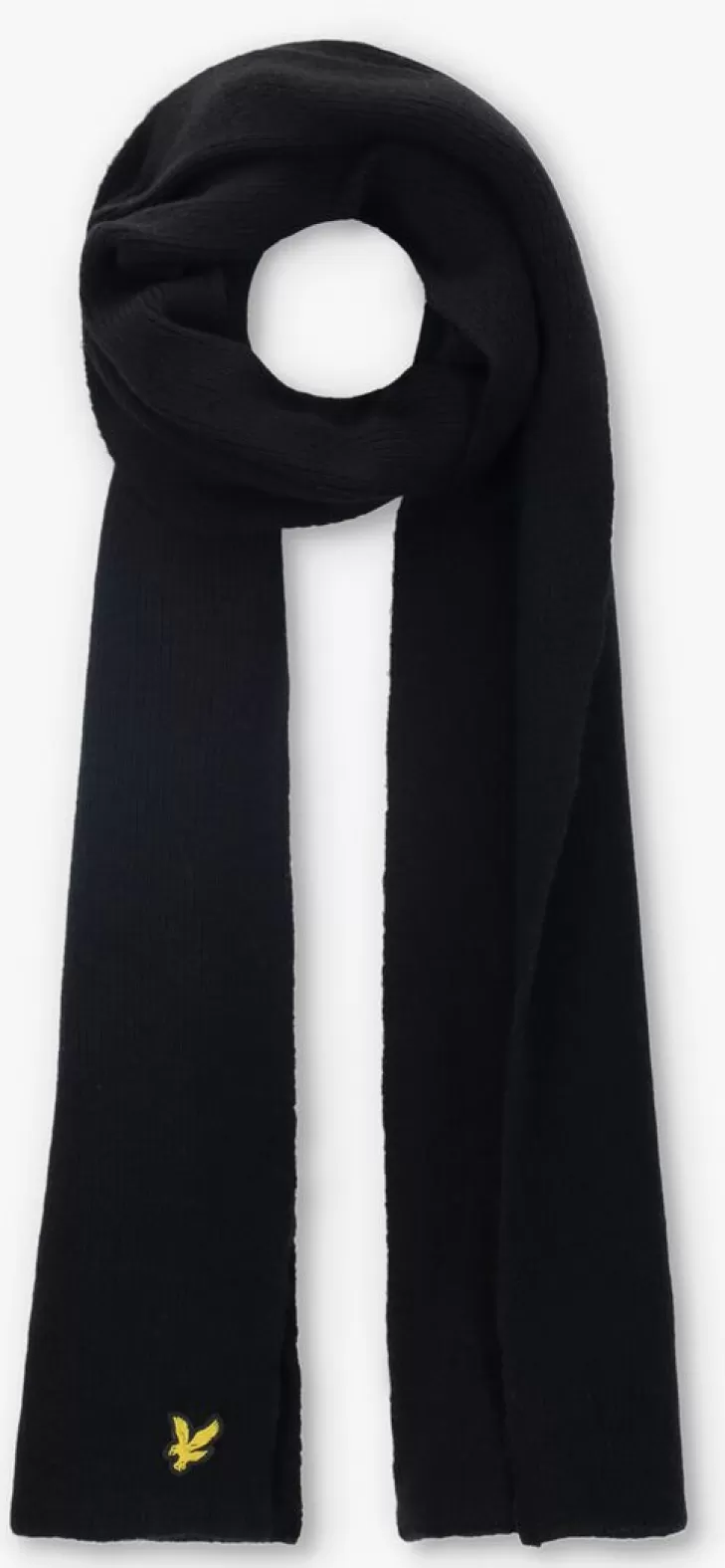 Store LYLE & SCOTT E Sjaal Racked Rib Scarf Zwart