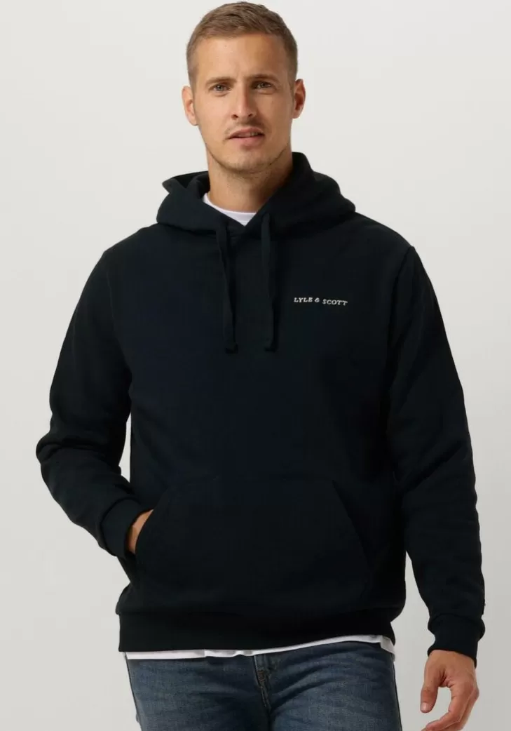 Sale LYLE & SCOTT E Trui Embroidered Hoodie Donkerblauw