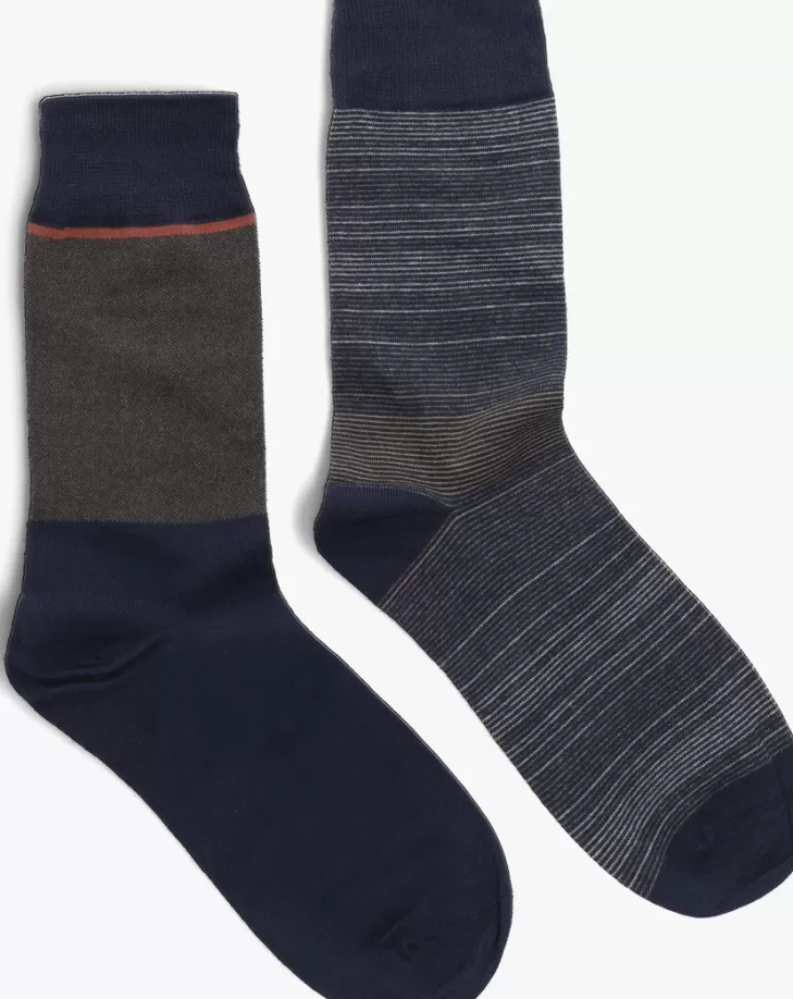 Discount MARCMARCS E Sokken Florian Cotton 2-Pack Blauw