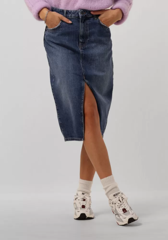 Dames OBJECT Rokken^E Midirok Objharlow Midi Denim Skirt Noos