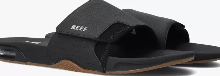 Shop REEF E Slippers Fanning Slide Zwart