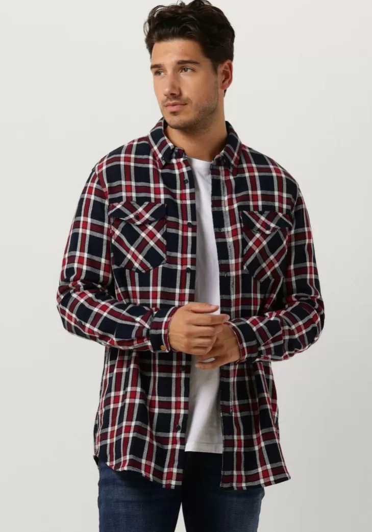 Store SCOTCH & SODA E Overshirt Archive Double Face Twill Check Donkerblauw