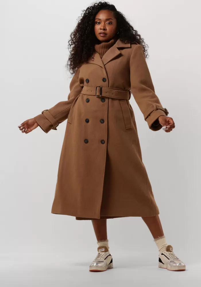 Dames SELECTED FEMME Jassen^E Mantel Slfhenrika Wool Trench Coat