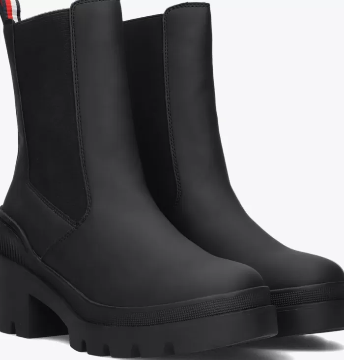 Dames TOMMY HILFIGER Boots^E Chelsea Boots Rubberized Mid Heel Boot