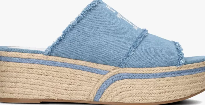 Dames TOMMY HILFIGER Muiltjes^E Muiltjes Denim Wedge Flatform