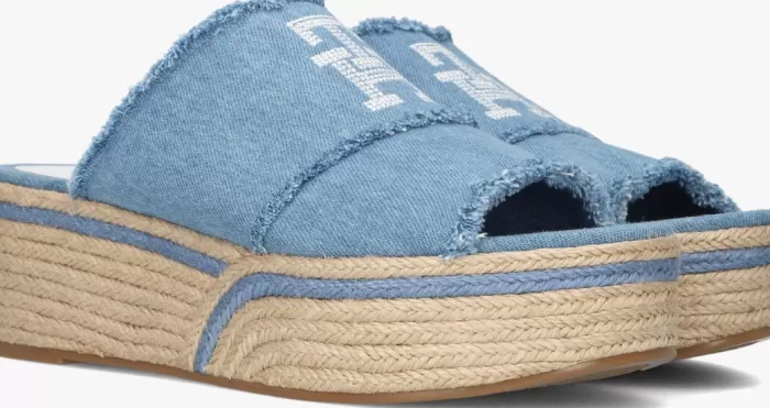 Dames TOMMY HILFIGER Muiltjes^E Muiltjes Denim Wedge Flatform