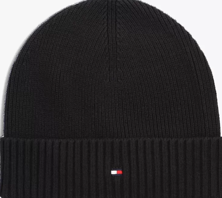 Shop TOMMY HILFIGER E Muts Essential Flag Beanie Zwart