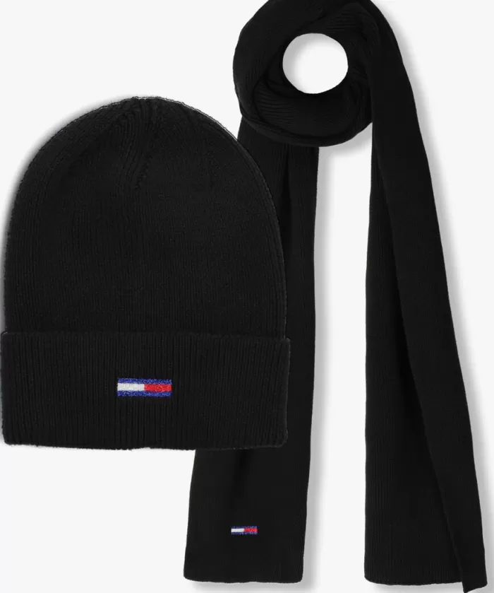 Dames TOMMY HILFIGER Mutsen^E Muts Tjw Flag Beanie And Scarf