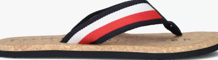 Online TOMMY HILFIGER E Slippers Cork Beach Blauw