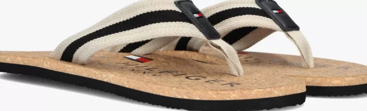 Shop TOMMY HILFIGER E Slippers Cork Beach Zwart