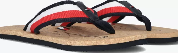 Online TOMMY HILFIGER E Slippers Cork Beach Blauw