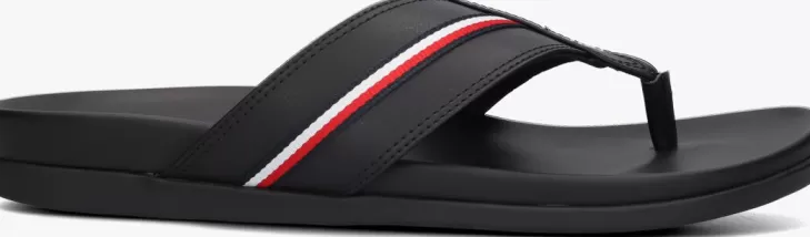 Online TOMMY HILFIGER E Teenslippers Hilfiger Toe Post Zwart