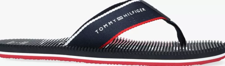 Hot TOMMY HILFIGER E Teenslippers Massage Footbed Th Beach Blauw