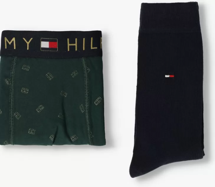 Online TOMMY HILFIGER UNDERWEAR E Boxershort Trunk + Sock Set Donkergroen