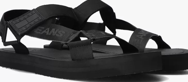 Shop TOMMY JEANS E Sandalen Mens Eva Zwart