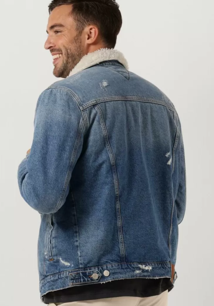 Clearance TOMMY JEANS E Spijkerjas Teddy Trucker Jacket Blauw