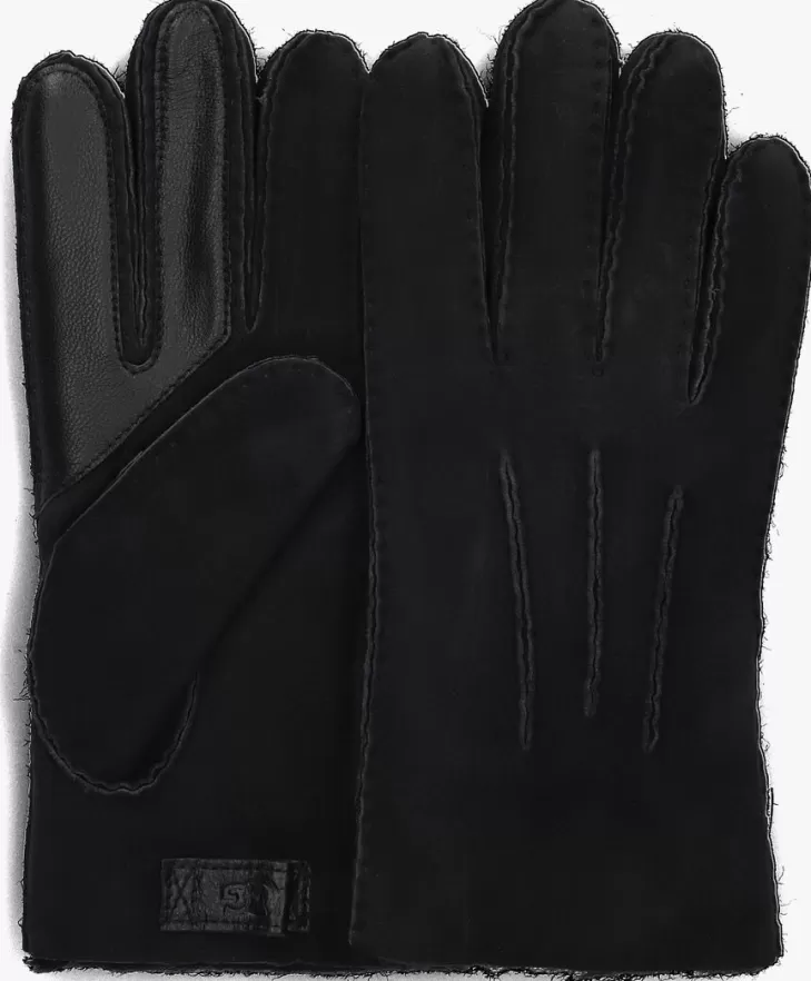 Best Sale UGG E Handschoenen Contrast Sheepskin Tech Glove Zwart