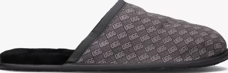 Outlet UGG E Pantoffels M Scuff Logo Zwart