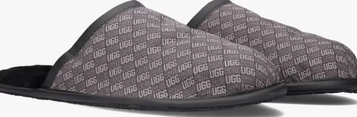 Outlet UGG E Pantoffels M Scuff Logo Zwart