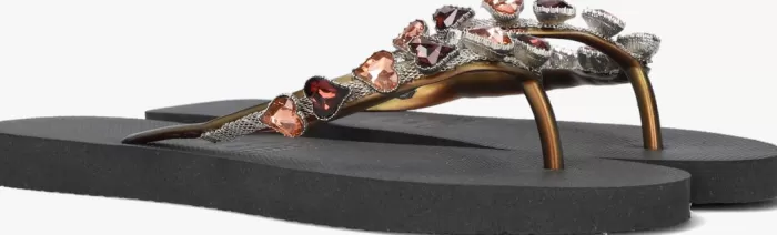 Dames UZURII Slippers^E Teenslippers Heart Bronze