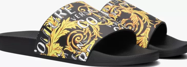 Fashion VERSACE JEANS E Badslippers Fondo Slide Dis. 38 Zwart