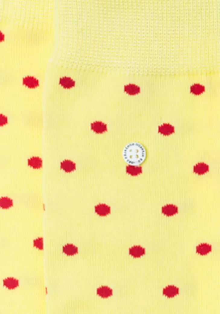 Best ALFREDO GONZALES Gele Sokken Dots Yellow Geel