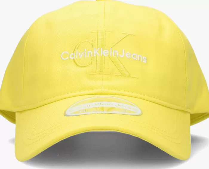 Dames CALVIN KLEIN Petten^Gele Pet Monogram Cap