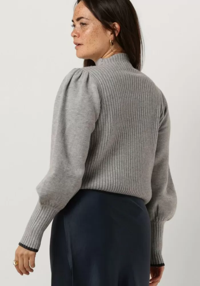 Dames CO'COUTURE Truien & Vesten^Grijze Trui Row Puff Rib Knit