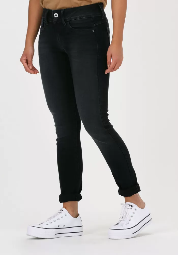 Dames G-STAR RAW Jeans^Grijze Skinny Jeans Lynn Mid Skinny Wmn