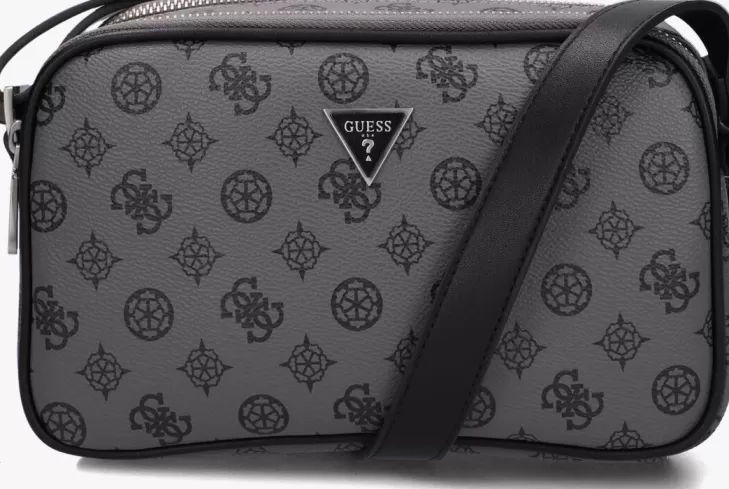 Cheap GUESS Grijze Schoudertas Peony Camera Bag Double Zip Grijs