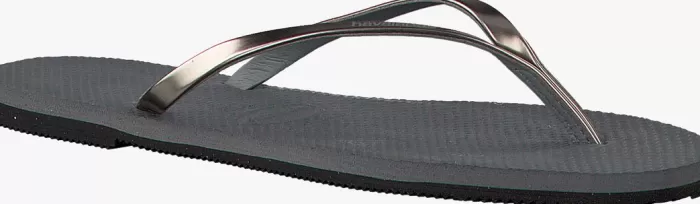 Dames HAVAIANAS Slippers^Grijze Teenslippers You Metallic